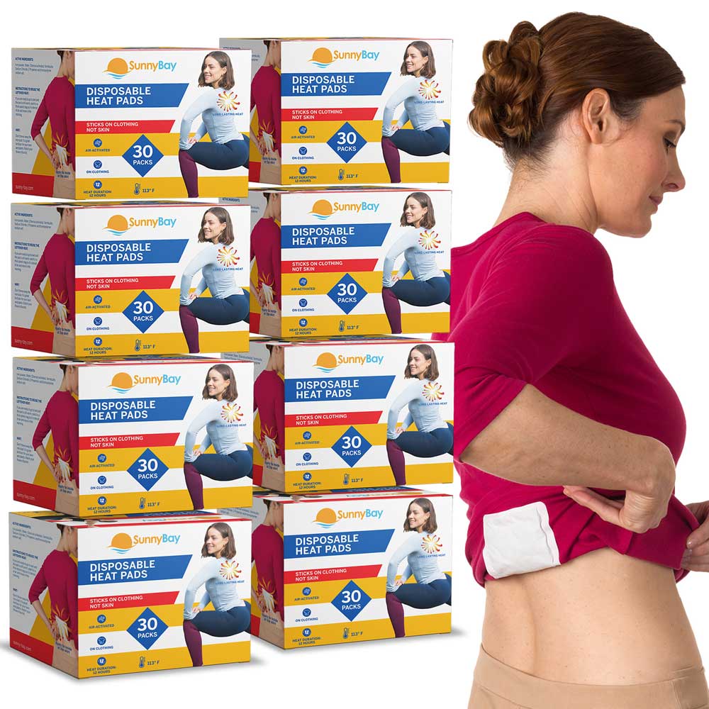 Disposable Heat Patches for Back Ache Relief (30 Pack)