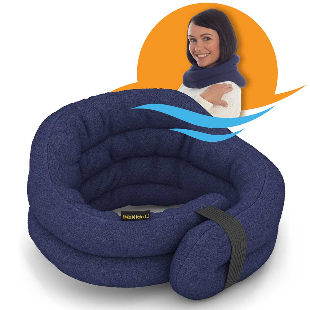 Hands-free Microwavable Neck Heating Wrap, Blue