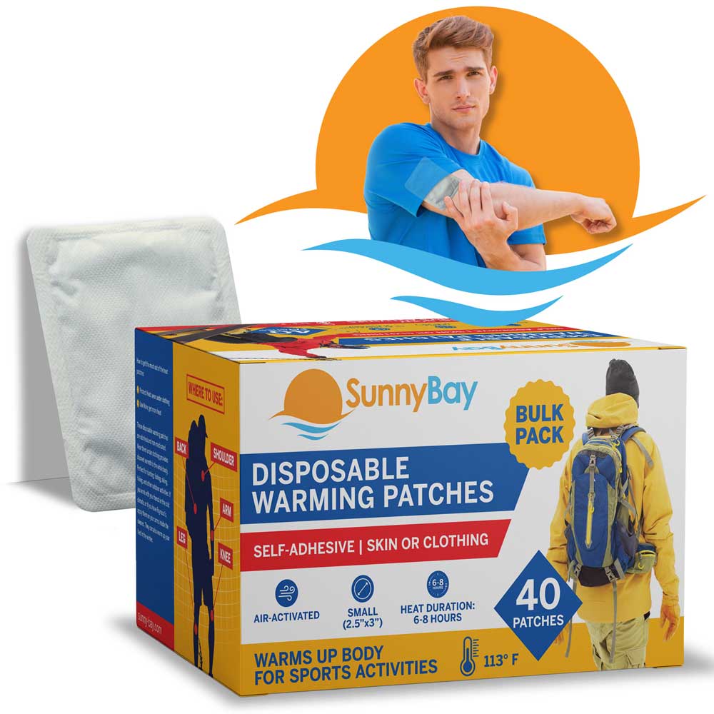 Disposable Body Heat Patch for Cold Weather and Sports 40-Pack