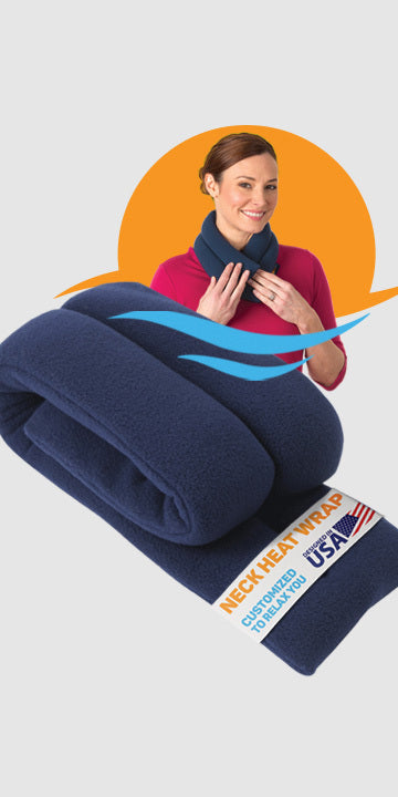 SunnyBay Microwavable Neck Heating Wrap Flax Seeds icing Blue