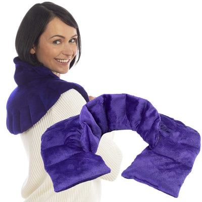Microwavable Neck and Shoulder Heating Wrap, Odorless, Purple