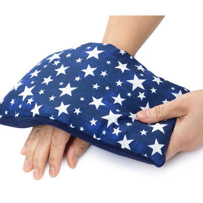 Small Heating Pad Microwavable - Moist Hot Compress (blue stars)
