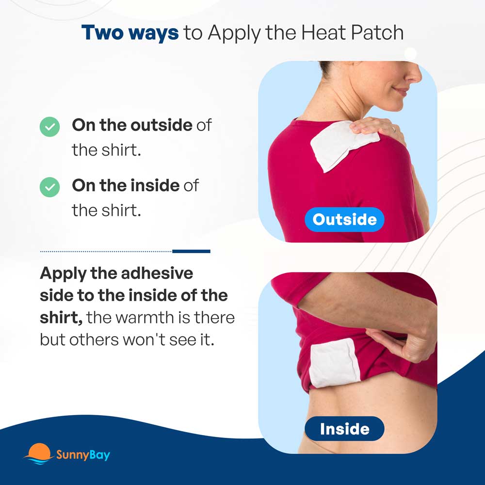 SunnyBay Disposable Heat Patches 15 pack back pain relief