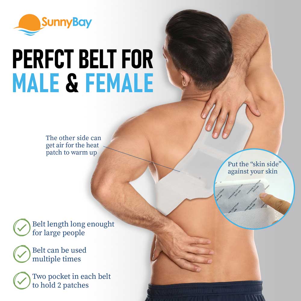 Disposable Heat Patches for Back Soreness Relief with Reusable Belt