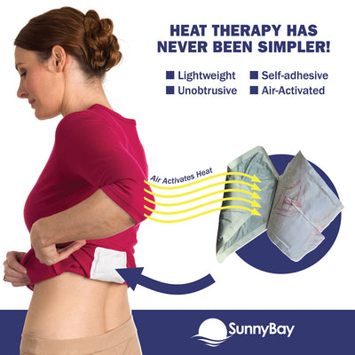 Disposable Heat Patches for Back Pain Relief (30 Pack)-SunnyBay