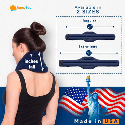 SunnyBay Hands-free Microwavable Neck Heating Wrap cotton blue