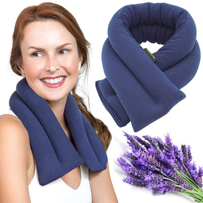 SunnyBay Lavender Microwavable Neck Heating Wrap Flax blue