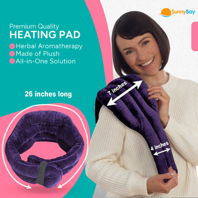Heated Neck Wrap Lavender-scented Microwavable Heat Pack purple