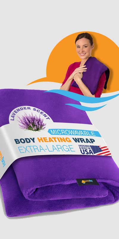 Microwavable Heating Wrap Aromatherapy Lavender Heated body  back pain relief