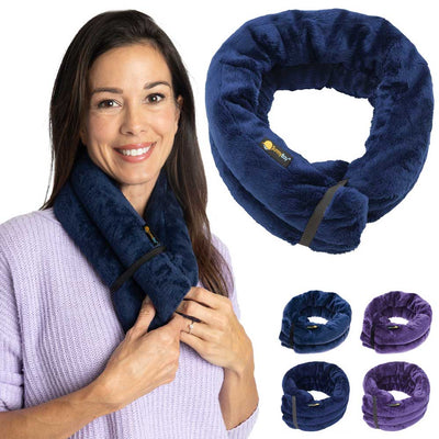 Microwavable Heat Wrap heated neck wrap for neck pain relief, blue