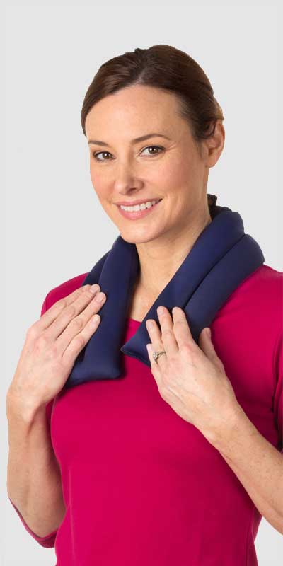 SunnyBay Microwavable Neck Heating Wrap Flax Seeds icing Blue