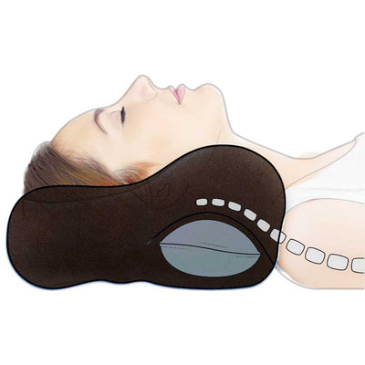 chiropractic neck pillow for sleeping black medium