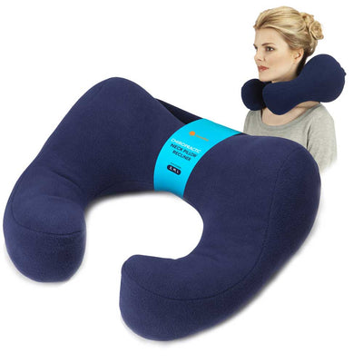 Travel neck pillow for neck support, TV recliner bus train, large