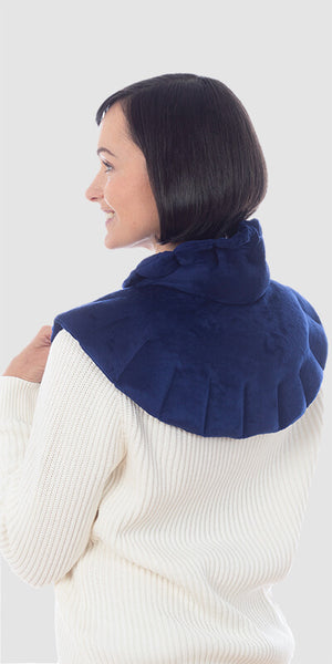 Microwavable Neck and Shoulder Heating Wrap, Blue-SunnyBay