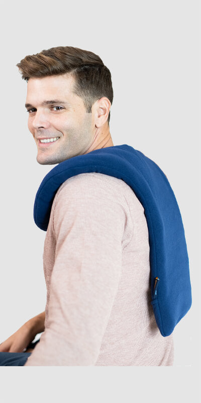 Microwavable Heating Wrap For Shoulder And Upper Back, Size Extra Large, Blue-SunnyBay