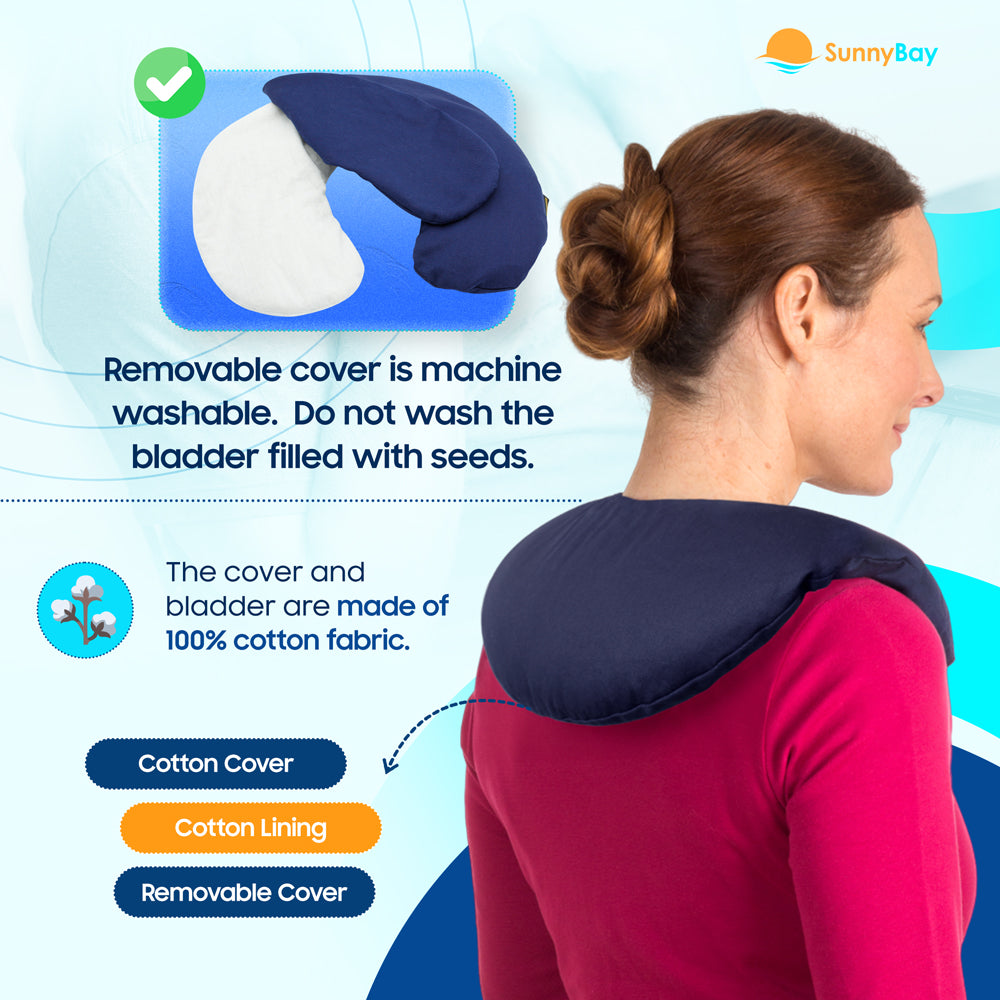 microwavable neck shoulder wrap cotton moist heat therapy pain relief