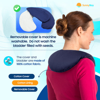 microwavable neck shoulder wrap cotton moist heat therapy pain relief