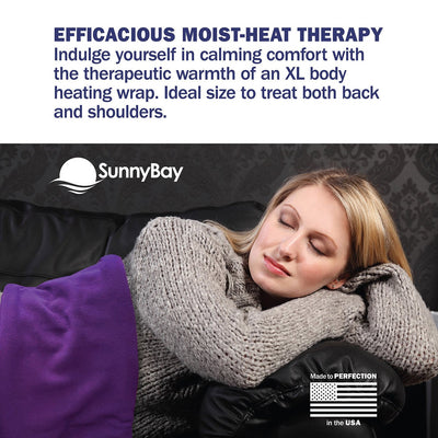SunnyBay Microwavable Body Heating Wrap, Washable Wheat, purple