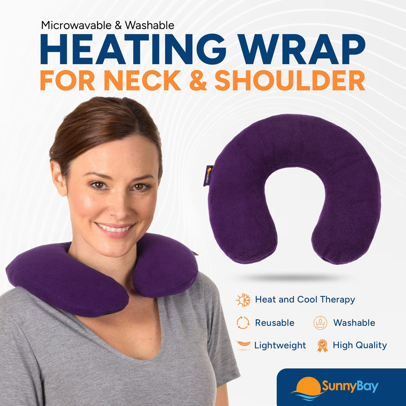 Microwavable Neck Heating Wrap, Washable Leopard Print-SunnyBay