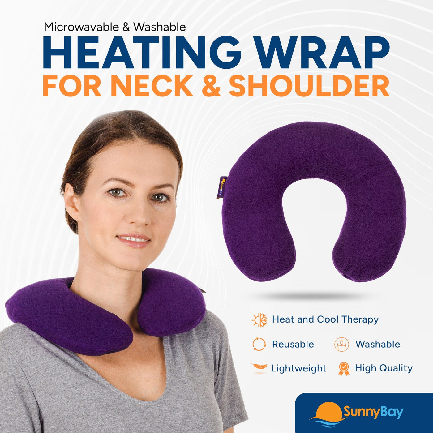 Microwavable Neck Heating Wrap, Washable Leopard Print-SunnyBay