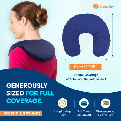 microwavable neck shoulder wrap cotton moist heat therapy pain relief