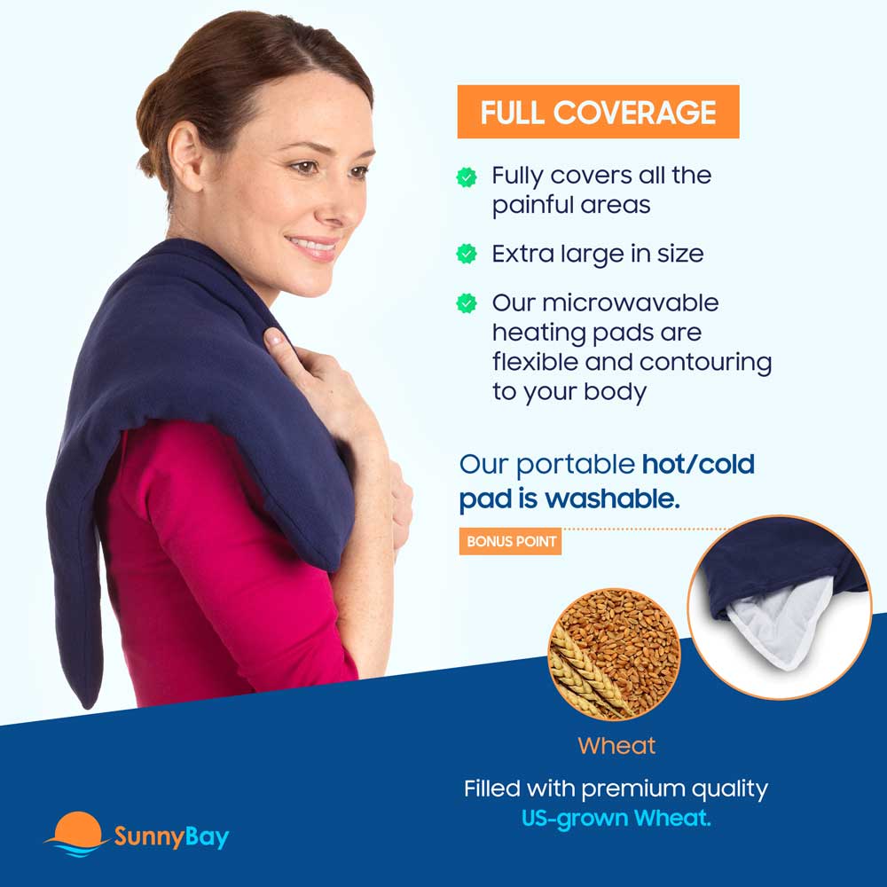 SunnyBay Microwavable Body Heating Pad Washable Cover