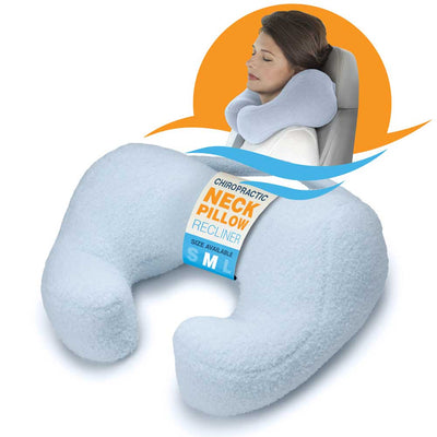 chiropractic neck pillow for travel neck support and sleeping